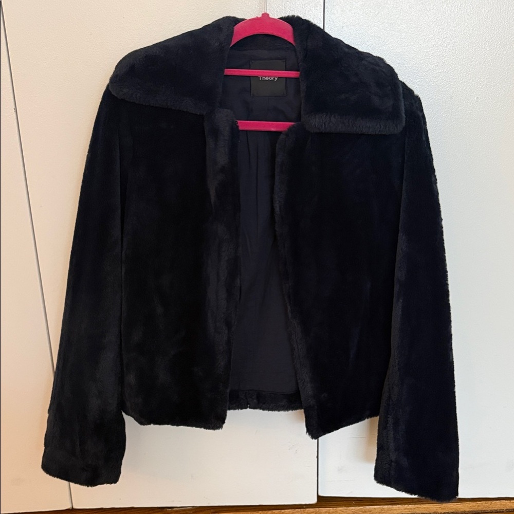 Theory Navy Teddy Jacket